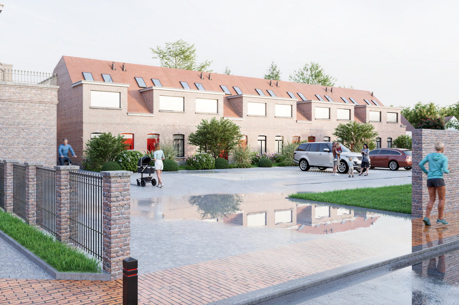 Veertien woonunits rond een gedeeld erf
